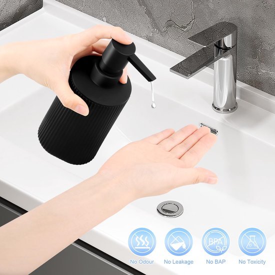 Ibenzoa® Stijlvolle en zeepdispenser voor badkamer en keuken