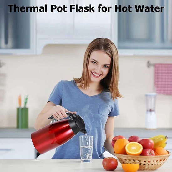 Ibenzoa® Roestvrijstalen thermoskan met en Ibenzoa® Roestvrijstalen thermoskan met en