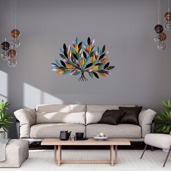 Ibenzoa® Stijlvolle metalen wanddecoratie met en