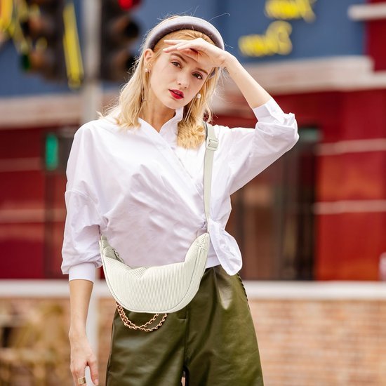 Ibenzoa® Stijlvolle en Praktische Halve Maan Crossbody voor Dames