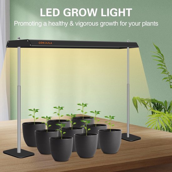 Ibenzoa® Verstelbare LED Kweeklamp Stand met Timer voor Binnenplanten