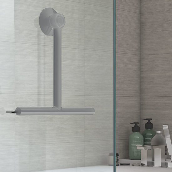 Ibenzoa® Taupe douchewisser met zuignap en rubberen afwerking voor glasreiniging Ibenzoa® Taupe douchewisser met zuignap en rubberen afwerking voor glasreiniging