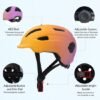 Unyqoos® Veilige en verstelbare kinderhelm voor fietsen en skaten in oranje kleur