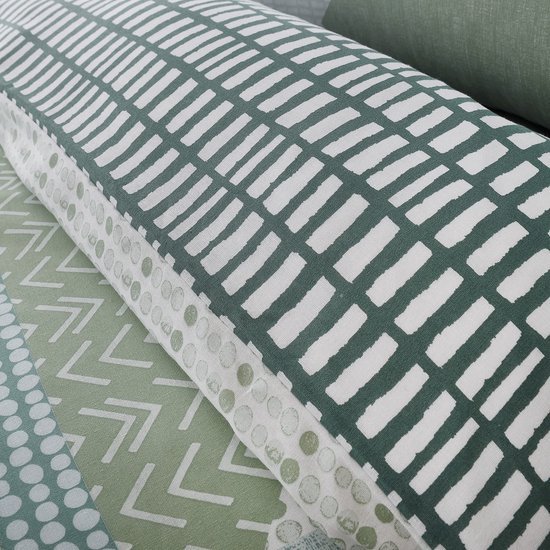 Ibenzoa® Geometrisch dekbedovertrek met kussensloop van 100% katoen