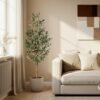 Unyqoos® Realistisch ogende kunstolijfboom van 150 cm voor decoratie binnen en buiten