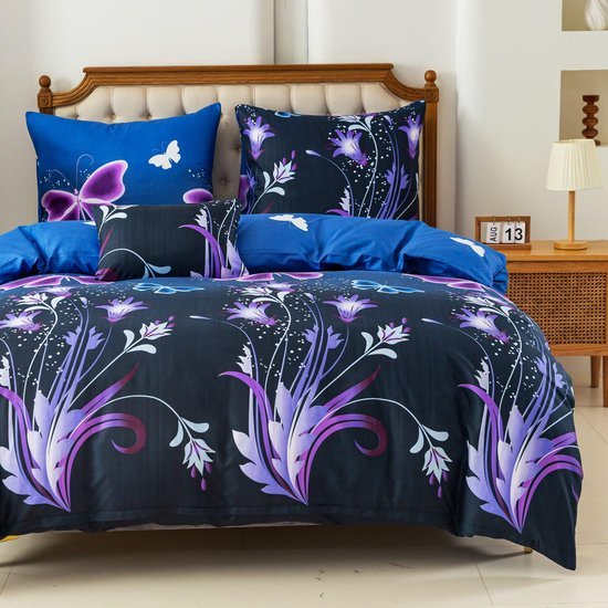 Ibenzoa® Luxe Beddengoedset met Vlinderontwerp, Inclusief Twee Kussenslopen Ibenzoa® Luxe Beddengoedset met Vlinderontwerp, Inclusief Twee Kussenslopen