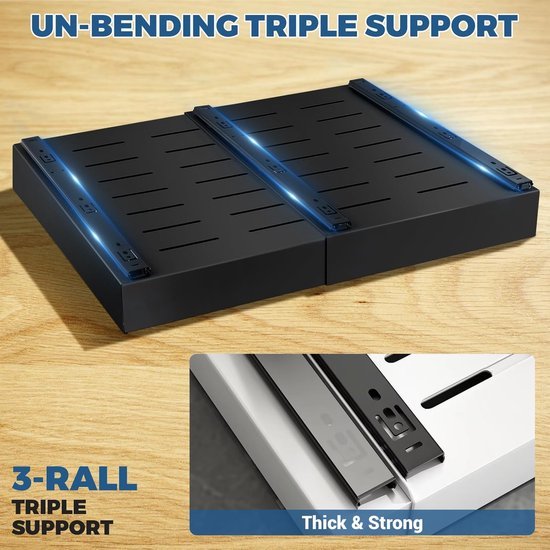 Ibenzoa® Set van 2 verstelbare uittrekbare keukenlades voor efficiënte organisatie