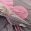 Ibenzoa® Roze en Grijze Beddengoedset van Katoen Microvezel met Hartmotief