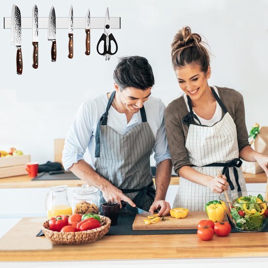 Ibenzoa® Zelfklevende magnetische messenstrip van 30 cm voor een georganiseerde keuken