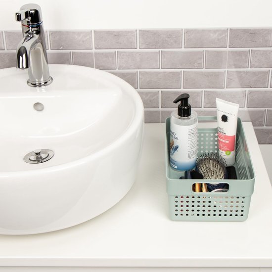 Ibenzoa® Vierdelige set multifunctionele kunststof opbergmanden voor elk interieur Ibenzoa® Vierdelige set multifunctionele kunststof opbergmanden voor elk interieur