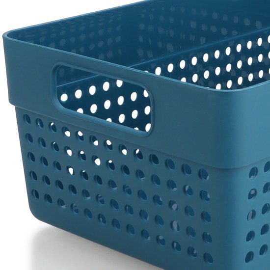 Ibenzoa® Vierdelige set multifunctionele kunststof opbergmanden voor elk interieur Ibenzoa® Vierdelige set multifunctionele kunststof opbergmanden voor elk interieur