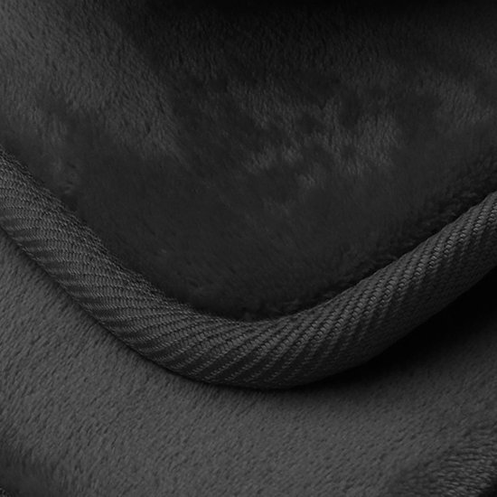 Ibenzoa® Zwarte fluwelen badmatten set met antislip en absorberende eigenschappen