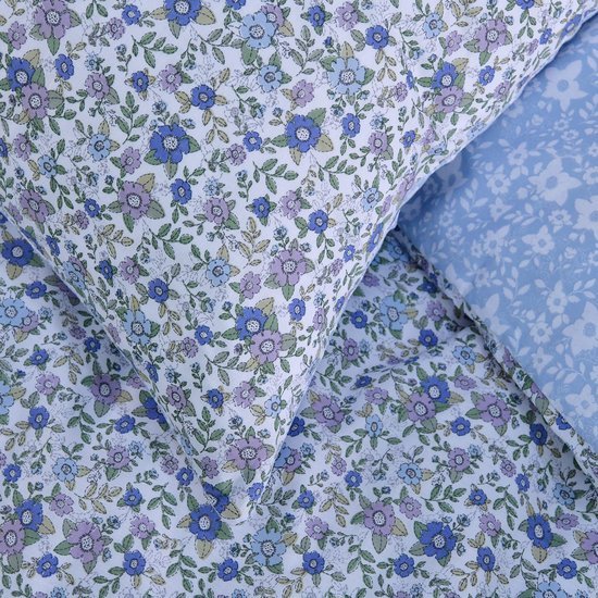 Ibenzoa® Elegant bloemen dekbedovertrek voor eenpersoonsbed met kussensloop en knoopsluiting