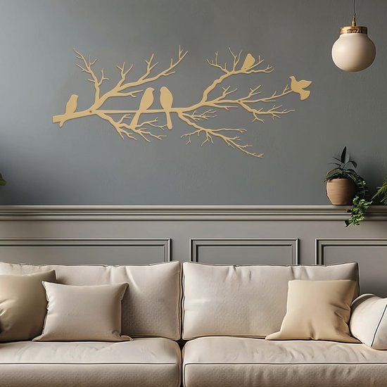 Ibenzoa® metalen wanddecoratie met en voor