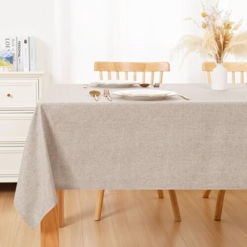 Ibenzoa® Zacht en waterafstotend tafelkleed in linnenlook voor binnen en buiten