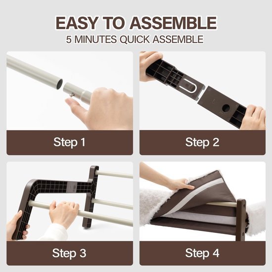 Ibenzoa® Verhoogd ademend hondenbed met wasbare hoes en antislip bodem, XL formaat