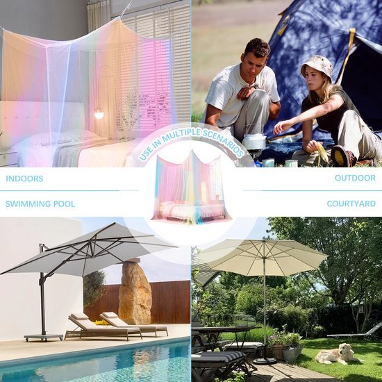 Ibenzoa® Ruim en ademend klamboe voor binnen- en buitengebruik met ventilatie Ibenzoa® Ruim en ademend klamboe voor binnen- en buitengebruik met ventilatie