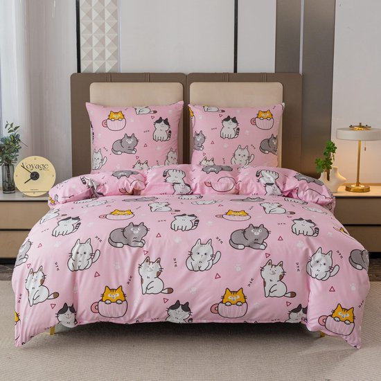 Ibenzoa® Comfortabel en Onderhoudsvriendelijk Beddengoed met Kattenpatroon voor Elke Slaapkamer Ibenzoa® Comfortabel en Onderhoudsvriendelijk Beddengoed met Kattenpatroon voor Elke Slaapkamer