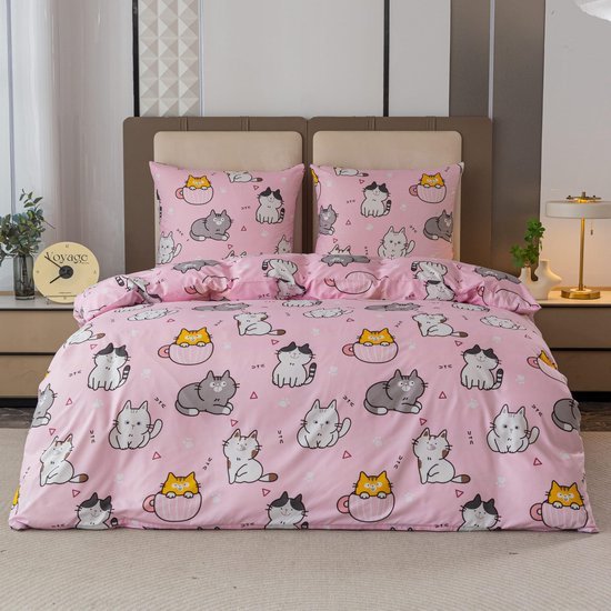 Ibenzoa® Comfortabel en Onderhoudsvriendelijk Beddengoed met Kattenpatroon voor Elke Slaapkamer Ibenzoa® Comfortabel en Onderhoudsvriendelijk Beddengoed met Kattenpatroon voor Elke Slaapkamer