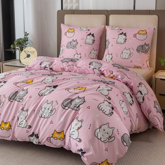 Ibenzoa® Comfortabel en Onderhoudsvriendelijk Beddengoed met Kattenpatroon voor Elke Slaapkamer Ibenzoa® Comfortabel en Onderhoudsvriendelijk Beddengoed met Kattenpatroon voor Elke Slaapkamer