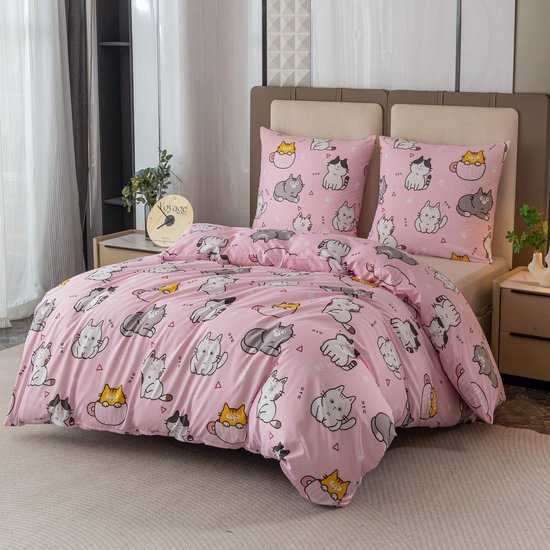 Ibenzoa® Comfortabel en Onderhoudsvriendelijk Beddengoed met Kattenpatroon voor Elke Slaapkamer Ibenzoa® Comfortabel en Onderhoudsvriendelijk Beddengoed met Kattenpatroon voor Elke Slaapkamer