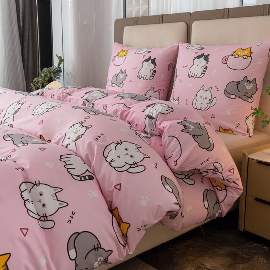 Ibenzoa® Comfortabel en Onderhoudsvriendelijk Beddengoed met Kattenpatroon voor Elke Slaapkamer Ibenzoa® Comfortabel en Onderhoudsvriendelijk Beddengoed met Kattenpatroon voor Elke Slaapkamer