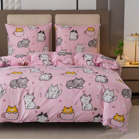 Ibenzoa® Comfortabel en Onderhoudsvriendelijk Beddengoed met Kattenpatroon voor Elke Slaapkamer Ibenzoa® Comfortabel en Onderhoudsvriendelijk Beddengoed met Kattenpatroon voor Elke Slaapkamer