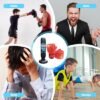 Ibenzoa® Bokszak voor kinderen, opblaasbaar met handschoenen, ideaal voor training en ontspanning