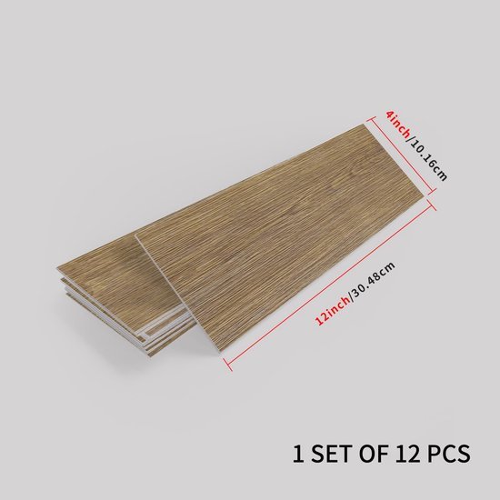 Ibenzoa® Waterdichte zelfklevende tegelstickers met houtnerf voor veelzijdige decoratie