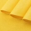 Ibenzoa® Set van 6 stijlvolle gele ronde placemats voor eettafelbescherming en decoratie
