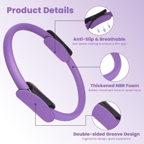 Ibenzoa® Complete Pilates en Yoga Set voor Thuis met Accessoires en Weerstandsbanden