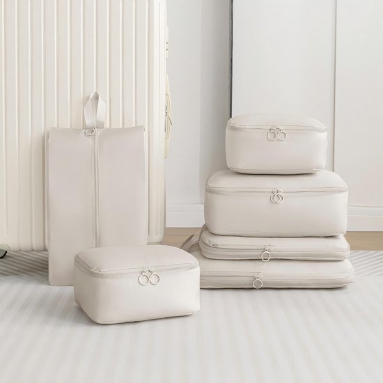 Ibenzoa® Complete set van 6 reisorganizers voor efficiënt inpakken en opbergen