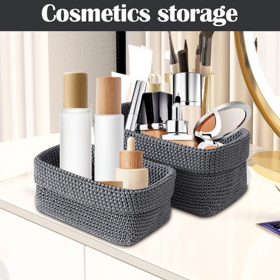 Ibenzoa® Stijlvolle en veelzijdige gevlochten opbergmanden set voor elke ruimte in huis