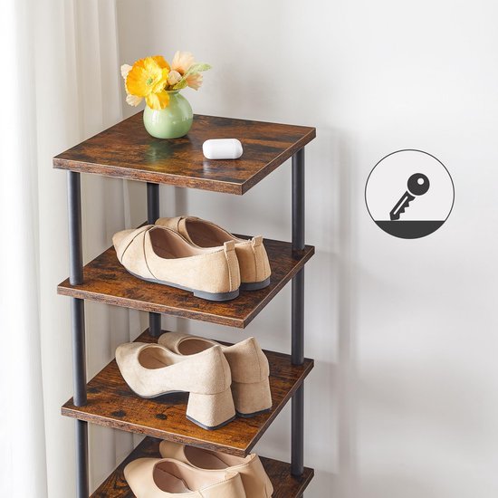 Unyqoos® Ruimtebesparend 6-laags hoekig schoenenrek voor hal en slaapkamer