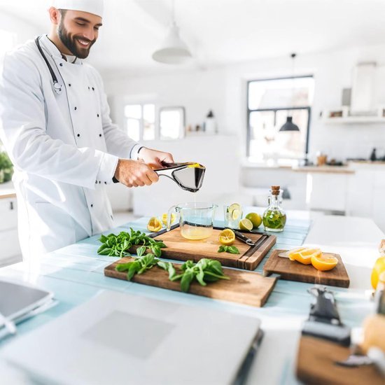 Ibenzoa® Handmatige roestvrijstalen citruspers voor sap van citroenen en limoenen
