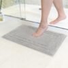 Ibenzoa® Wasbare grijze badmat met antislip en snelle droging voor badkamer