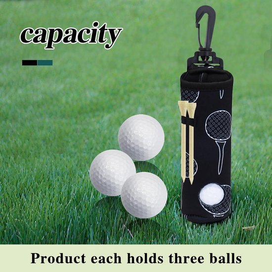 Ibenzoa® Compacte en waterdichte golftas met handige ophangclip voor golfballen Ibenzoa® Compacte en waterdichte golftas met handige ophangclip voor golfballen