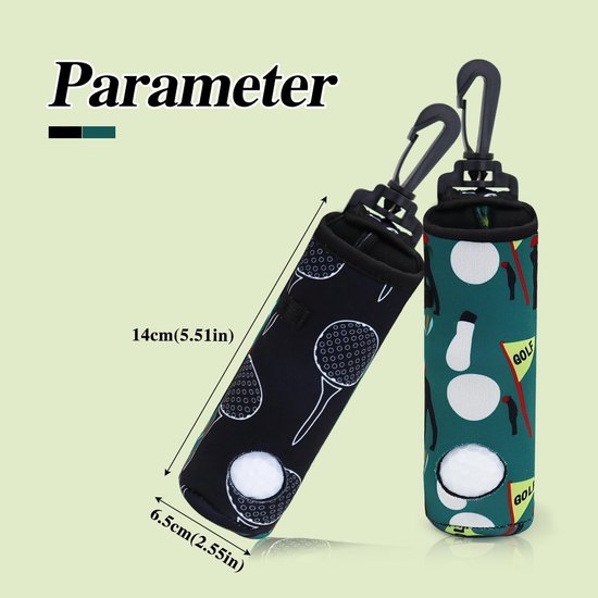 Ibenzoa® Compacte en waterdichte golftas met handige ophangclip voor golfballen Ibenzoa® Compacte en waterdichte golftas met handige ophangclip voor golfballen