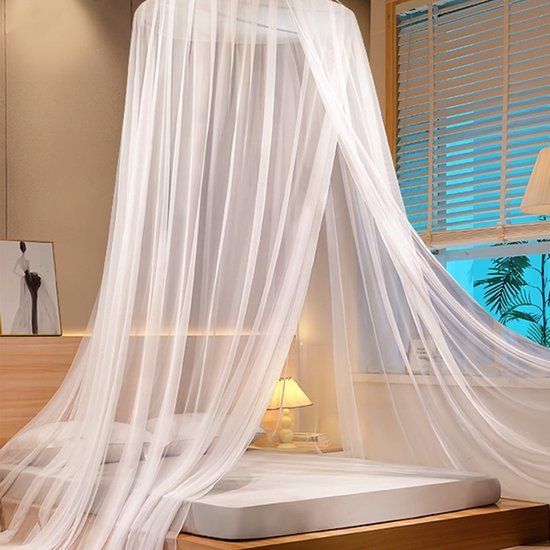 Ibenzoa® Elegante witte klamboe en bedhemel voor een romantische en insectvrije slaapomgeving Ibenzoa® Elegante witte klamboe en bedhemel voor een romantische en insectvrije slaapomgeving