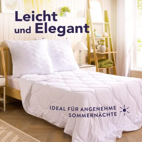 Ibenzoa® Zomerdekbed 200x200 cm met Grijze Bies en Ademend Ontwerp