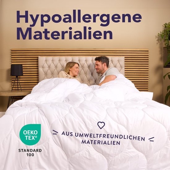 Ibenzoa® Zomerdekbed 200x200 cm met Grijze Bies en Ademend Ontwerp