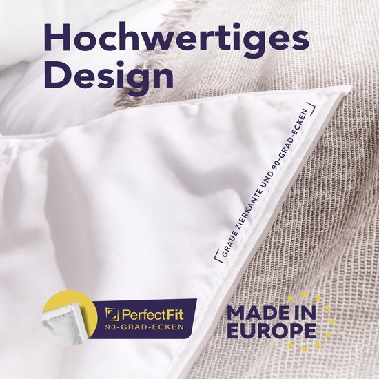 Ibenzoa® Zomerdekbed 200x200 cm met Grijze Bies en Ademend Ontwerp