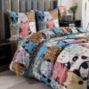 Ibenzoa® Comfortabel en Zacht Beddengoed met Kittenpatroon voor Vier Seizoenen