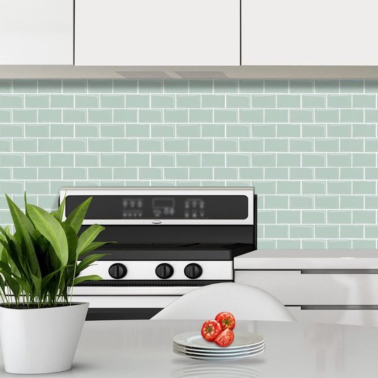 Ibenzoa® Waterdichte 3D-wandtegelstickers voor keuken en badkamer, set van 10