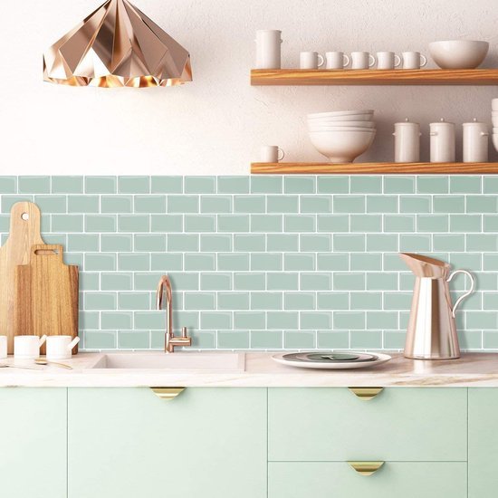 Ibenzoa® Waterdichte 3D-wandtegelstickers voor keuken en badkamer, set van 10