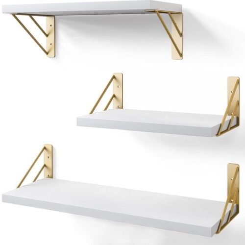 Ibenzoa® Set van drie veelzijdige houten wandplanken voor elke ruimte in huis