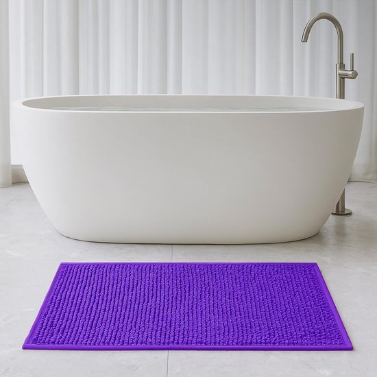 Ibenzoa® Grote antislip badmat lila 60x90 cm voor veilig en comfortabel baden
