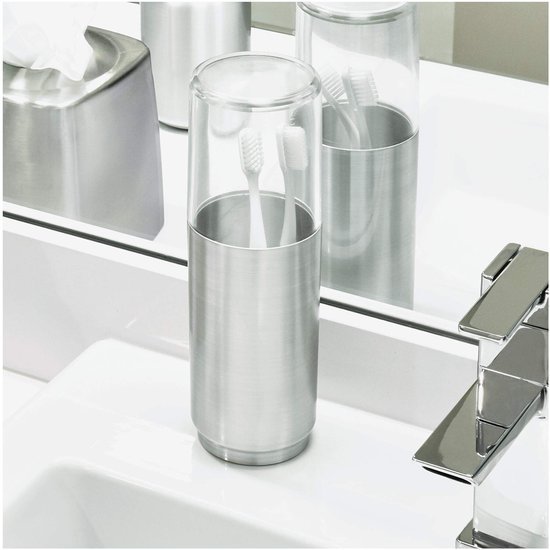 Ibenzoa® Ruimtebesparende tandenborstelhouder met deksel voor hygiënische opslag