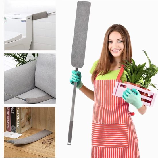 Ibenzoa® Uittrekbare stofdoek met verstelbare telescoopstang voor veelzijdige reiniging Ibenzoa® Uittrekbare stofdoek met verstelbare telescoopstang voor veelzijdige reiniging