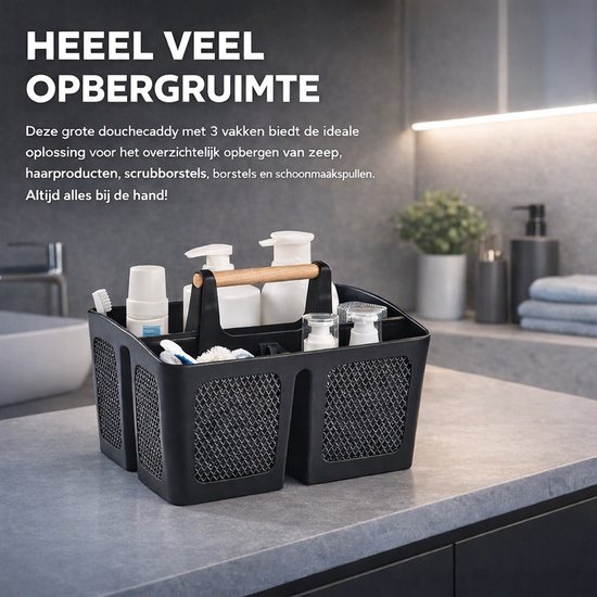 Ibenzoa® Ruime en Draagbare Organizer Mand met Handvat voor Badkamer en Meer
